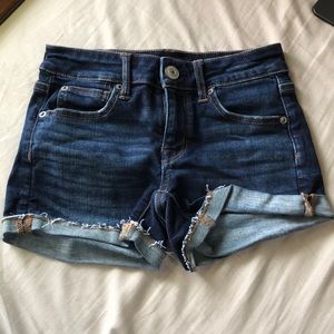 jean shortie shorts